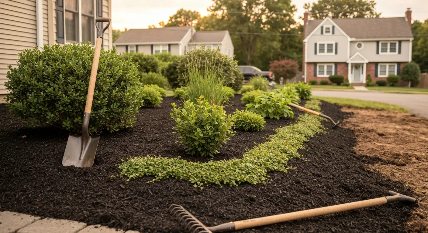 Softscape and planting bed installation