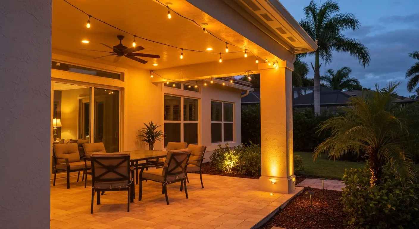 Patio entertainment lighting