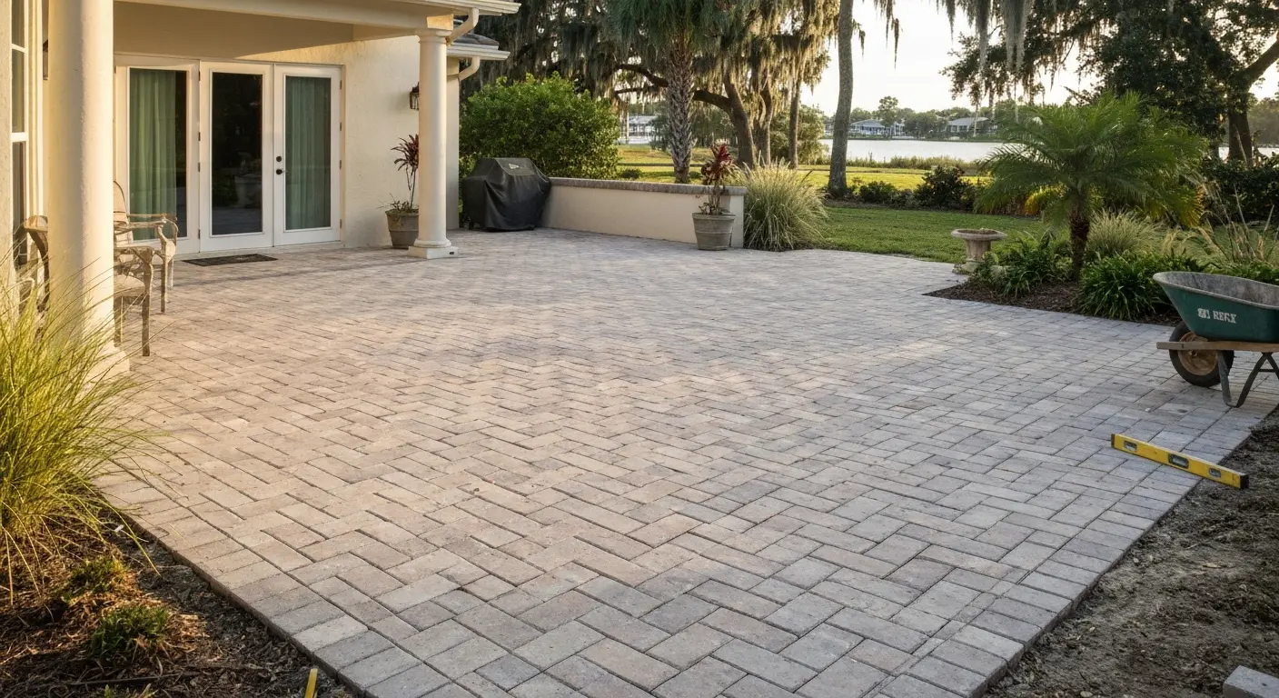 Completed paver patio