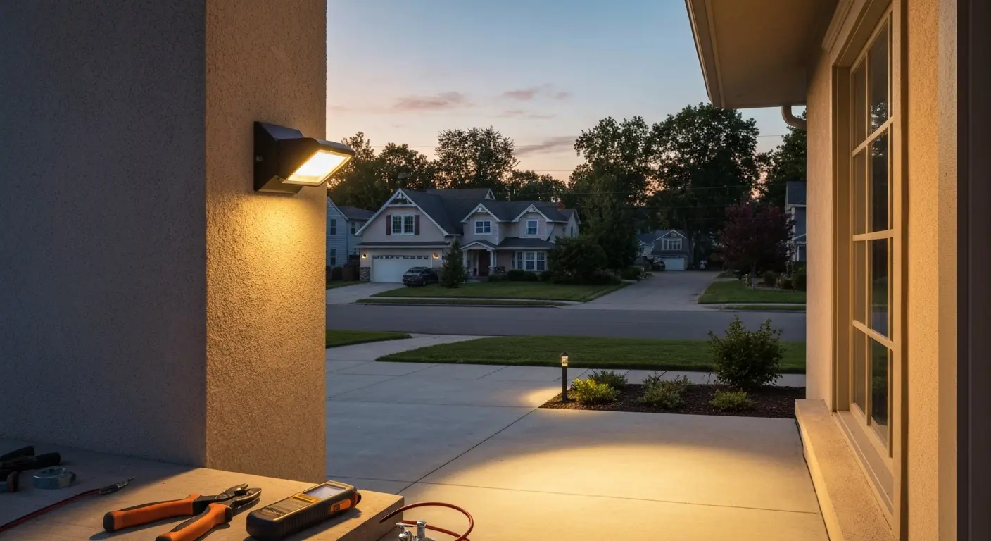 Security motion-activated lighting