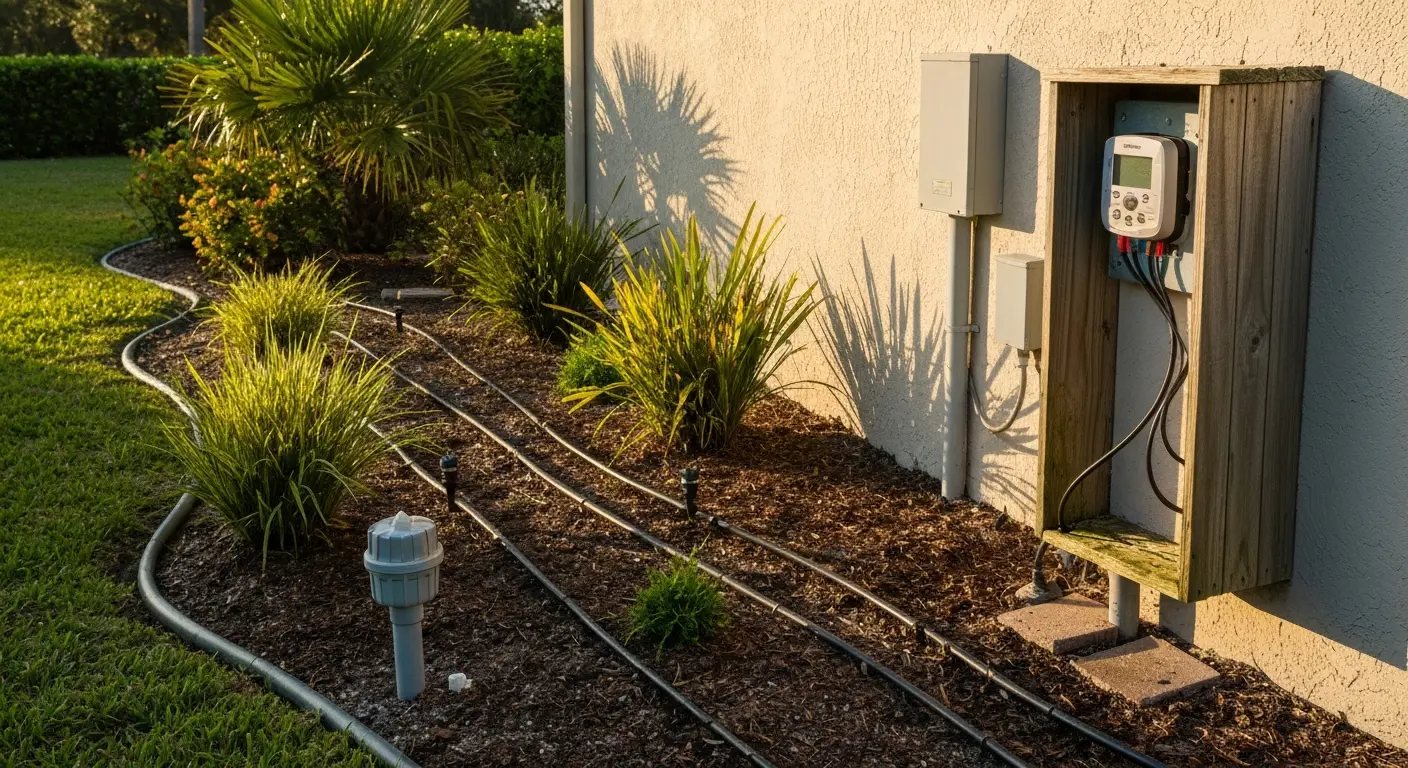 Smart irrigation system in landscape