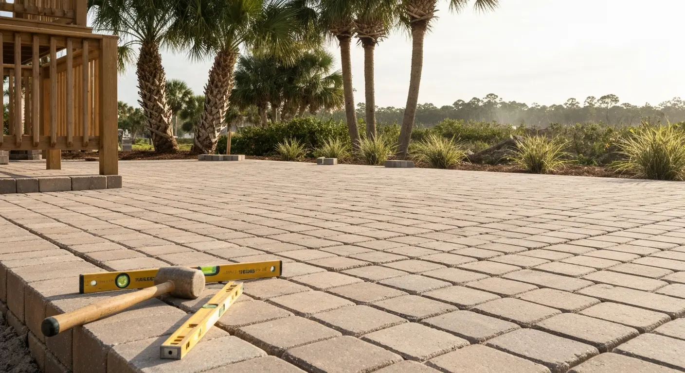 Paver patio near Siesta Key