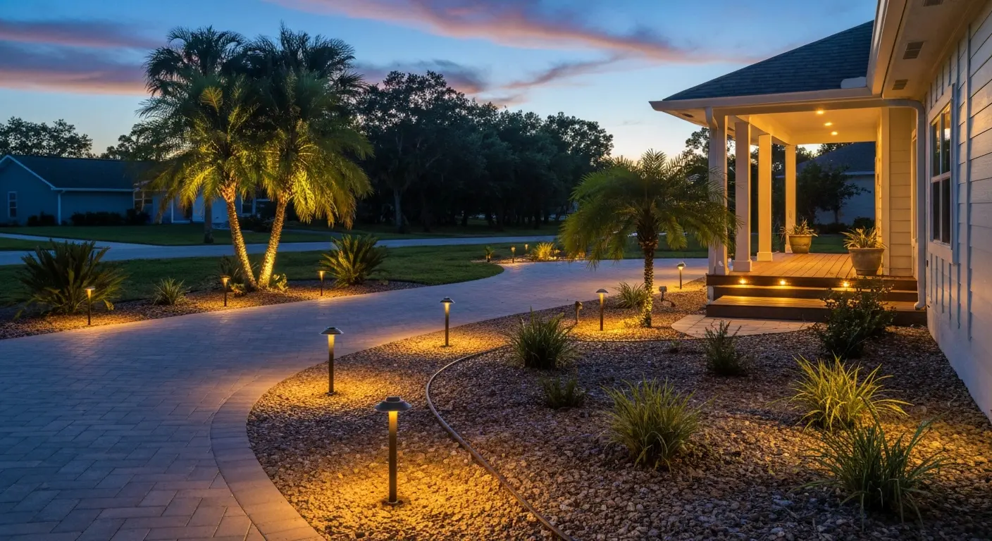 Outdoor lighting in Port Charlotte landscape