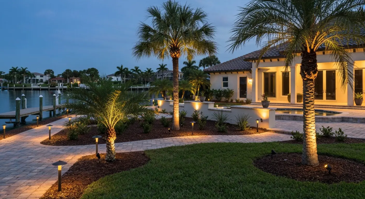 Outdoor landscape lighting in Clearwater