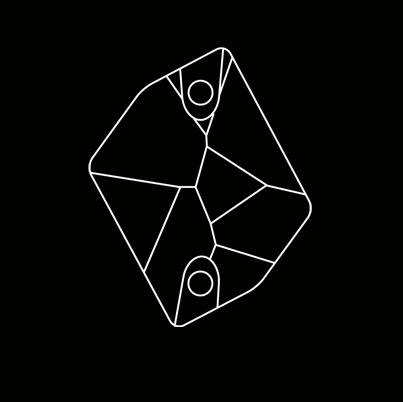 Cosmic sew-on crystal