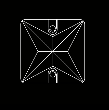Square sew-on crystal