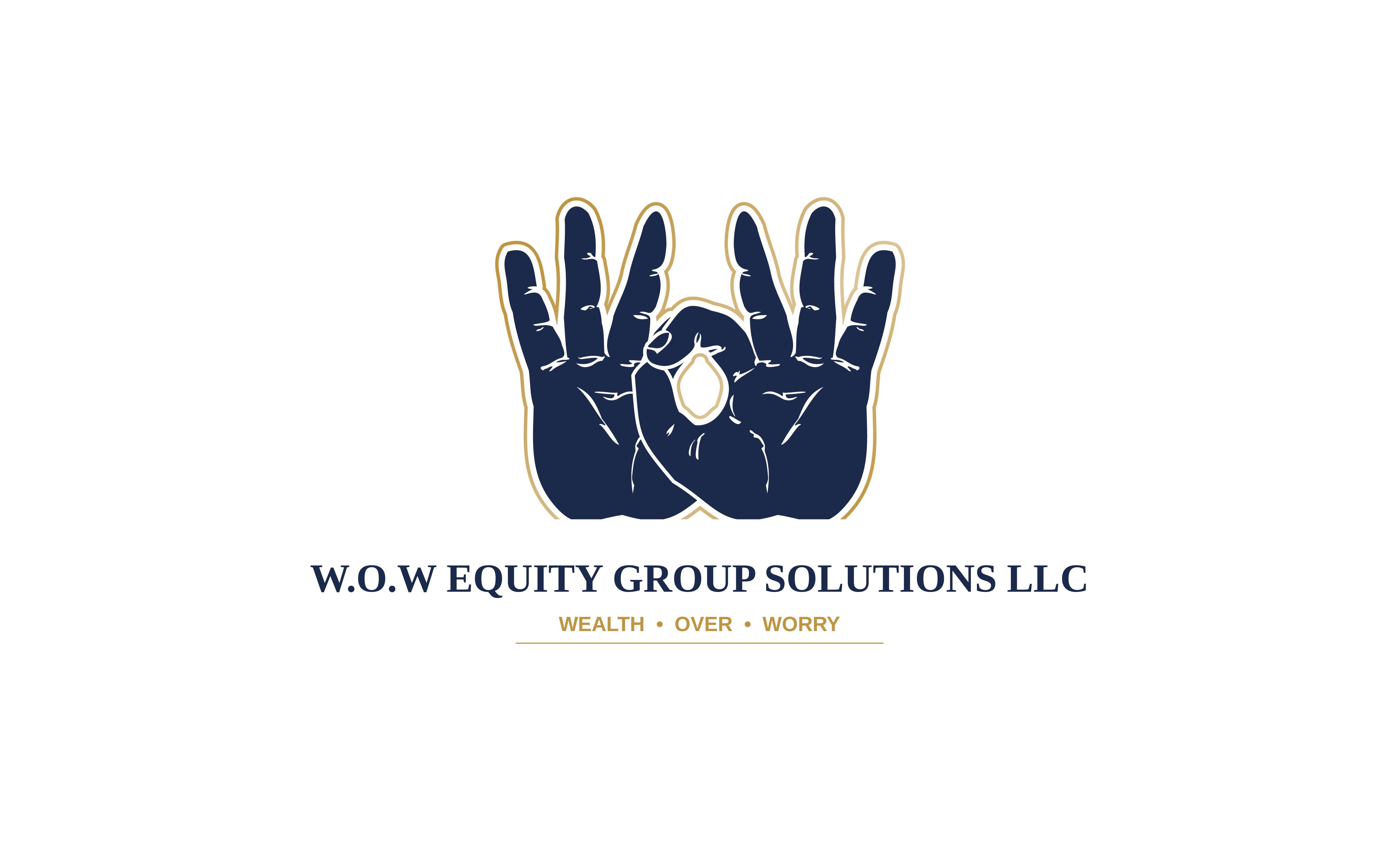 W.O.W. Equity Group Solutions LLC blue and gold logo