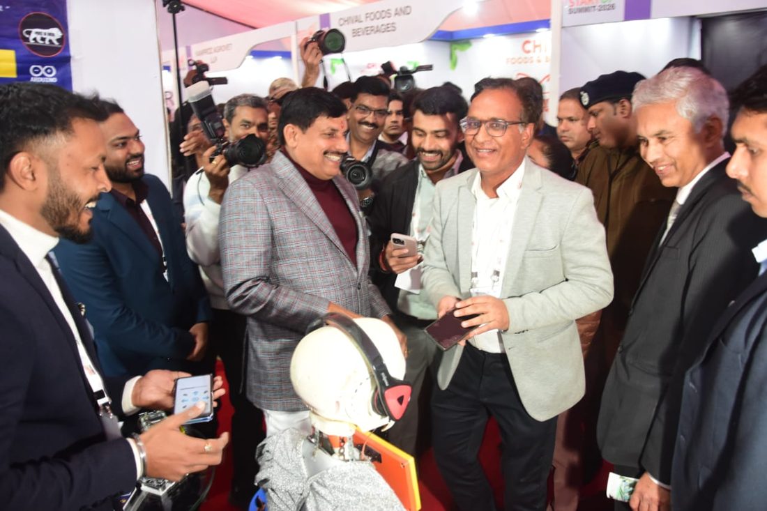 Grobots showcased to the Hon'ble Chief Minister of Madhya Pradesh at the MP Startup Summit 2026