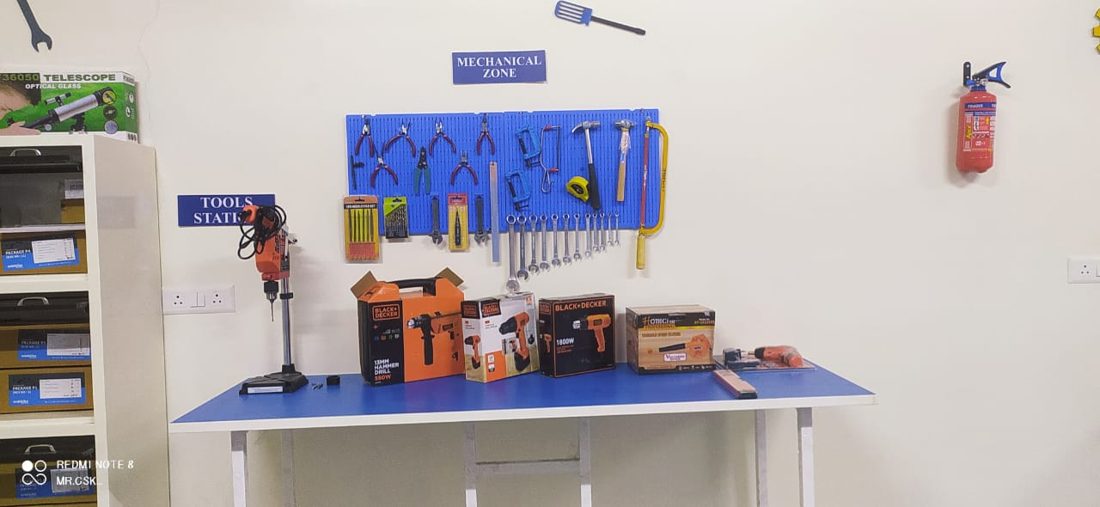 The fabrication and tools station in a Grobots STEM Lab