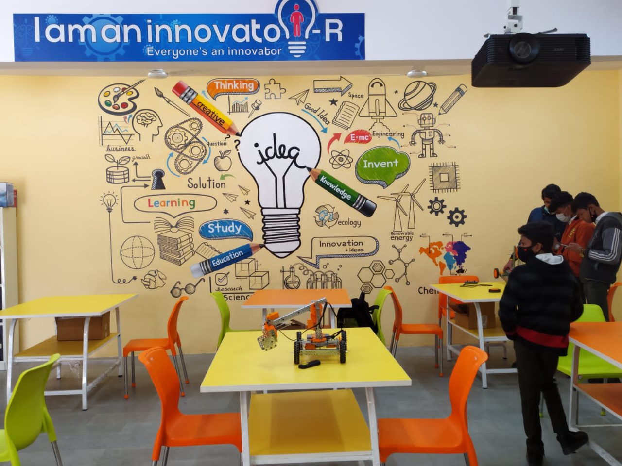 A Grobots STEM Lab set up in a partner school