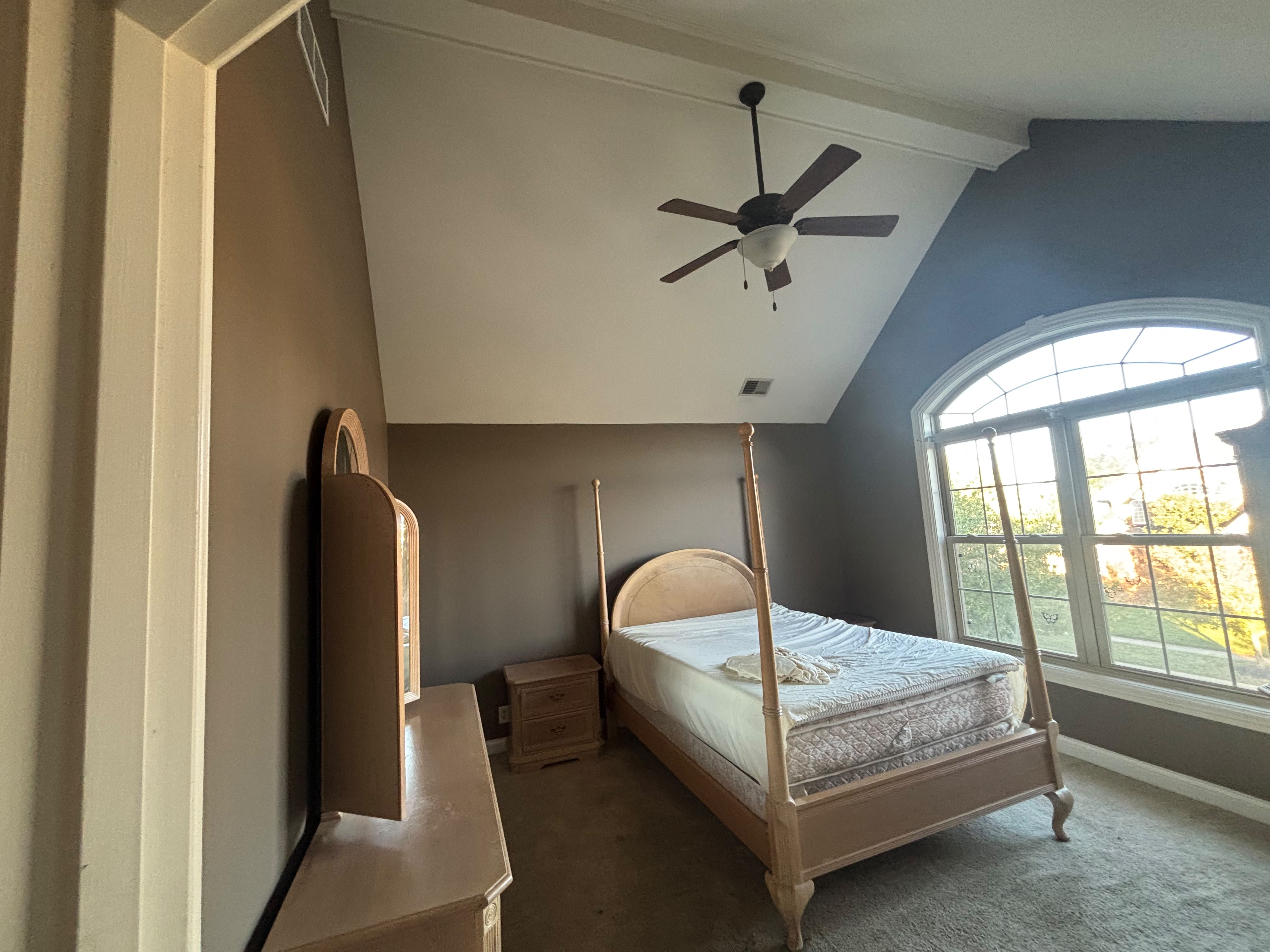 Interior room masked off with protective plastic during painting in Louisville KY by ECH Professional Painting