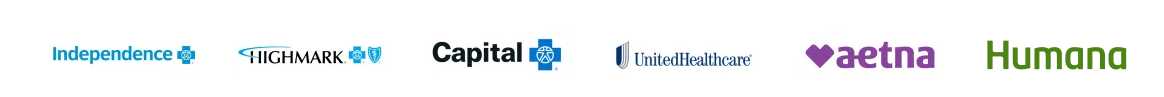 Independence Blue Cross, Highmark, Capital BlueCross, UnitedHealthcare, Aetna, and Humana