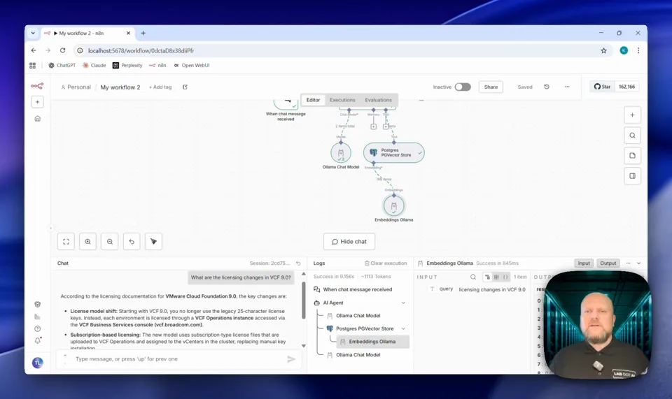 RAG knowledge base query with cited answers from uploaded documentation