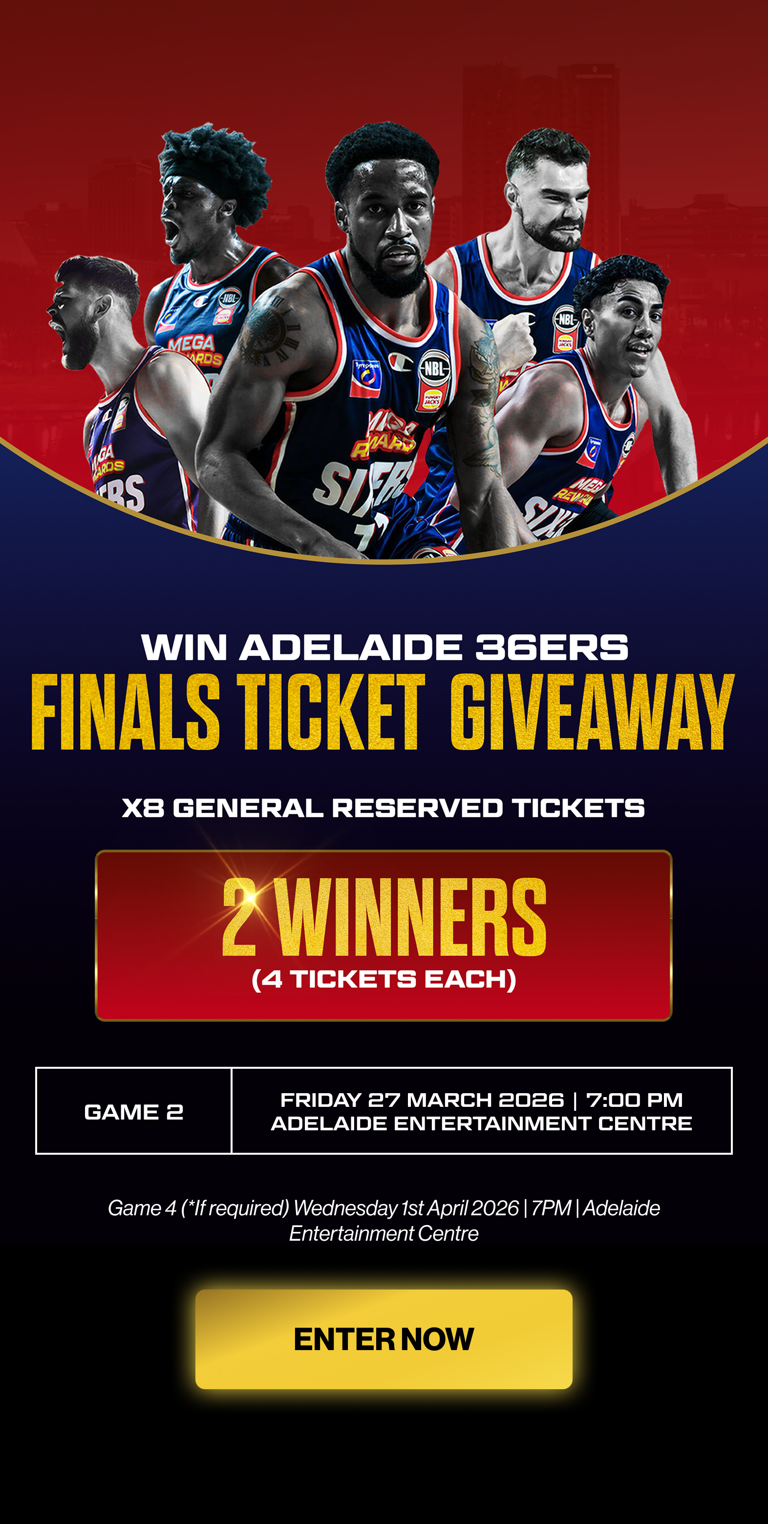 36ers Finals Ticket Giveaway