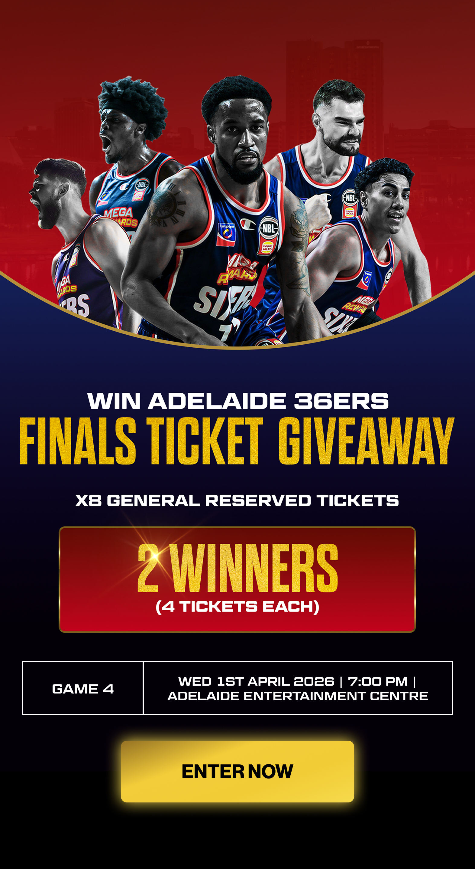 36ers Finals Ticket Giveaway