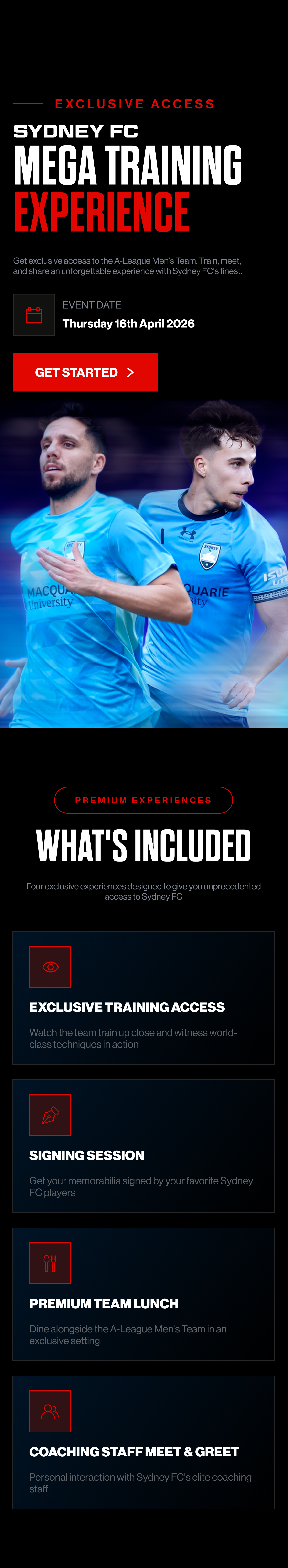 Sydney FC Mega Training Experience