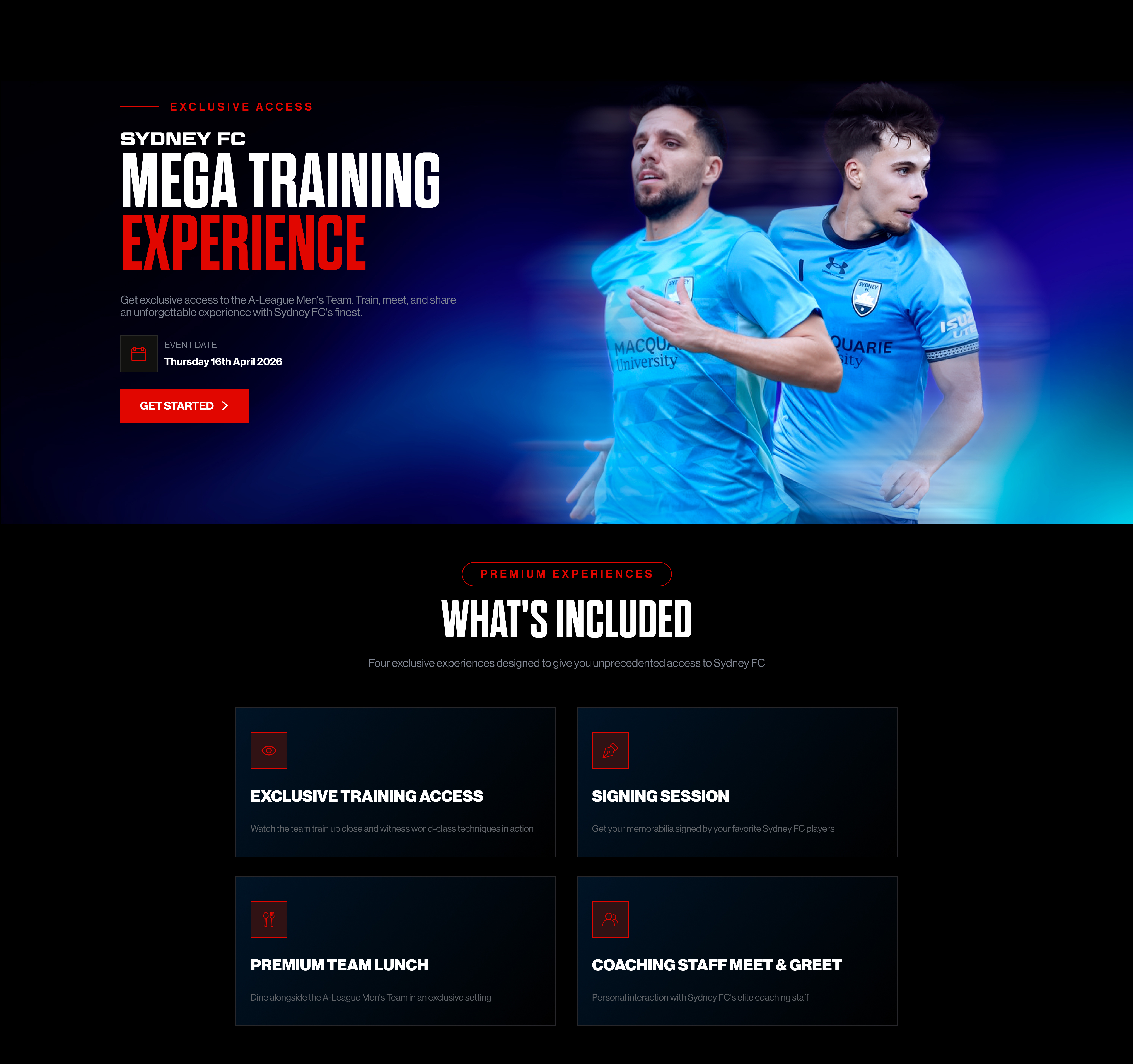 Sydney FC Mega Training Experience