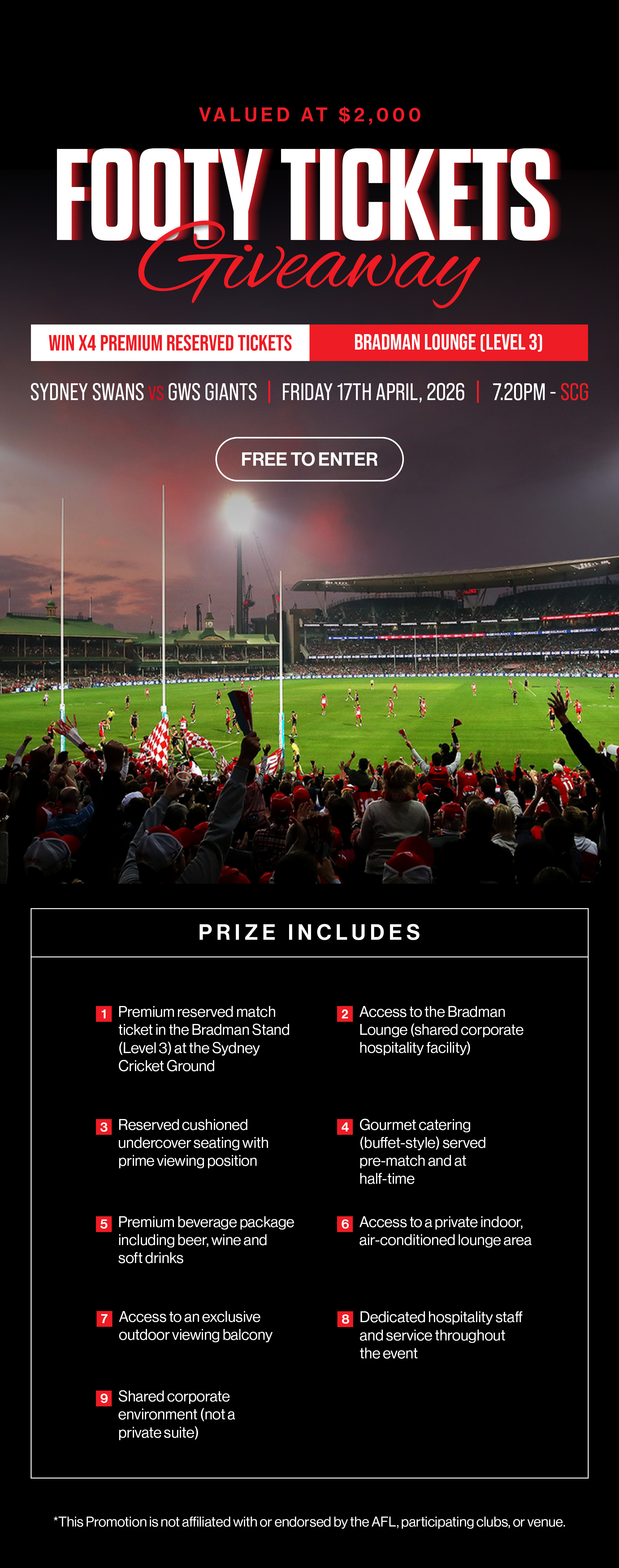 Footy Ticket Giveaway