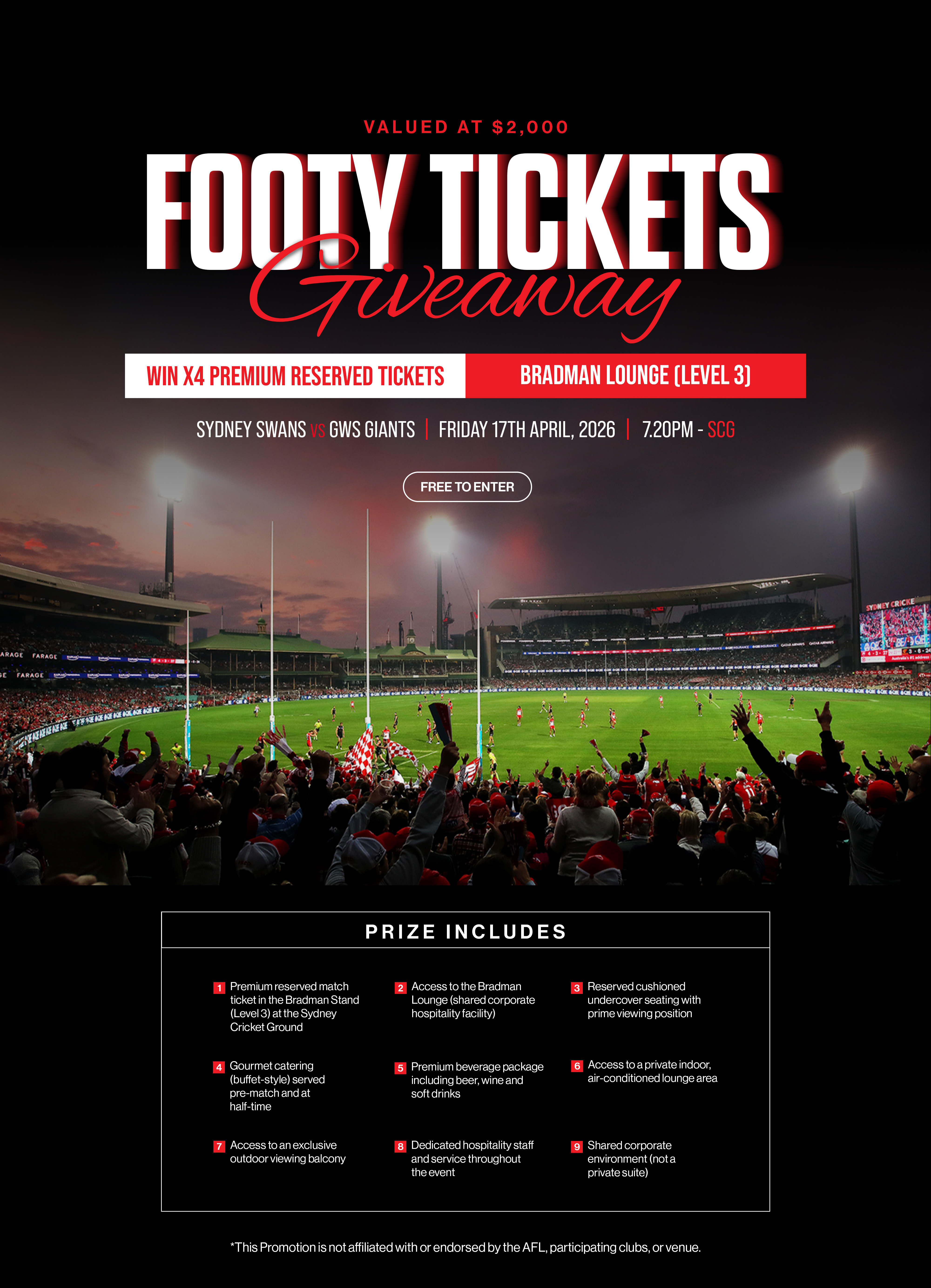 Footy Ticket Giveaway