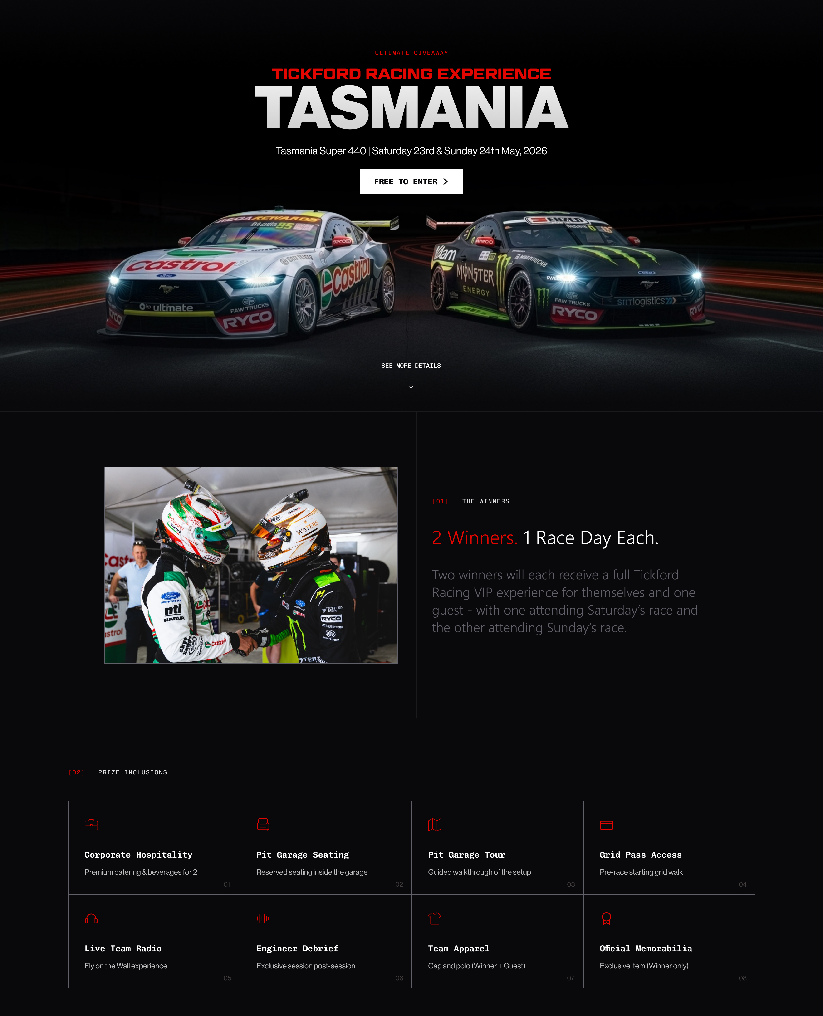 Tickford Racing Experience Tasmania