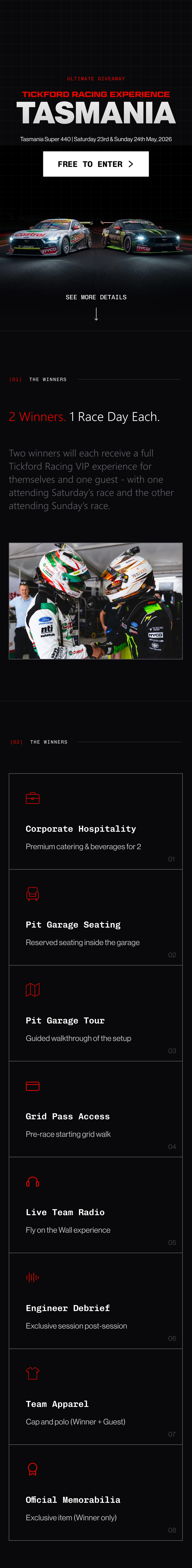 Tickford Racing Experience Tasmania