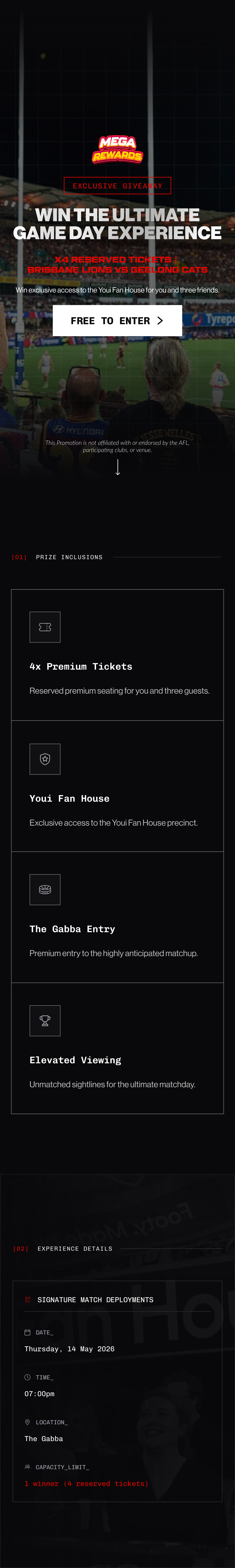 Footy Ticket Giveaway