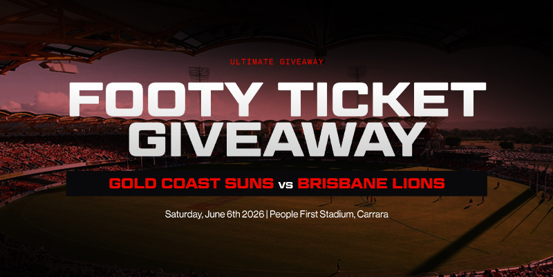 Footy Ticket Giveaway - Gold Coast Suns vs Brisbane Lions
