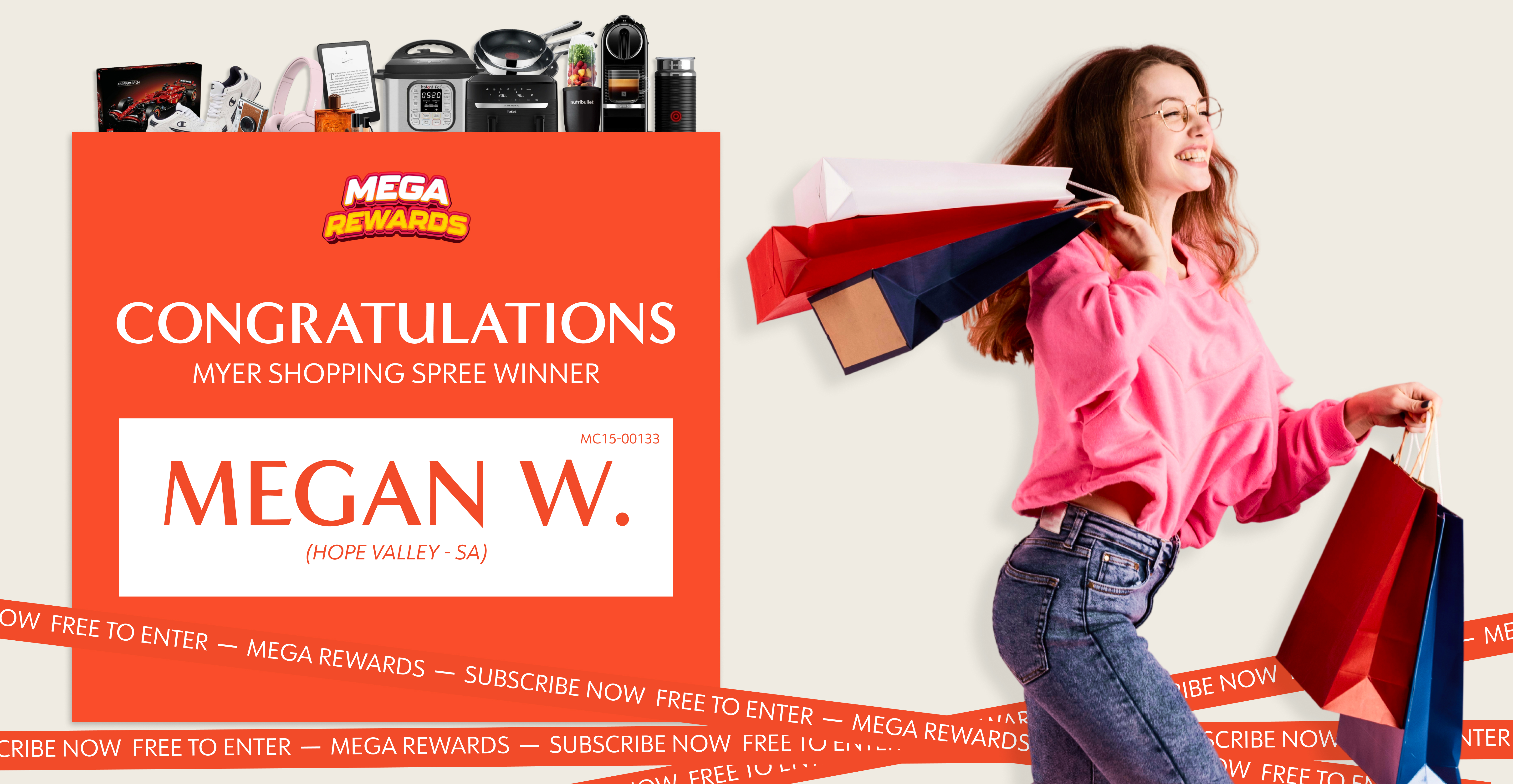 Mega Friday | Win a $500 Myer Shopping Centre Voucher