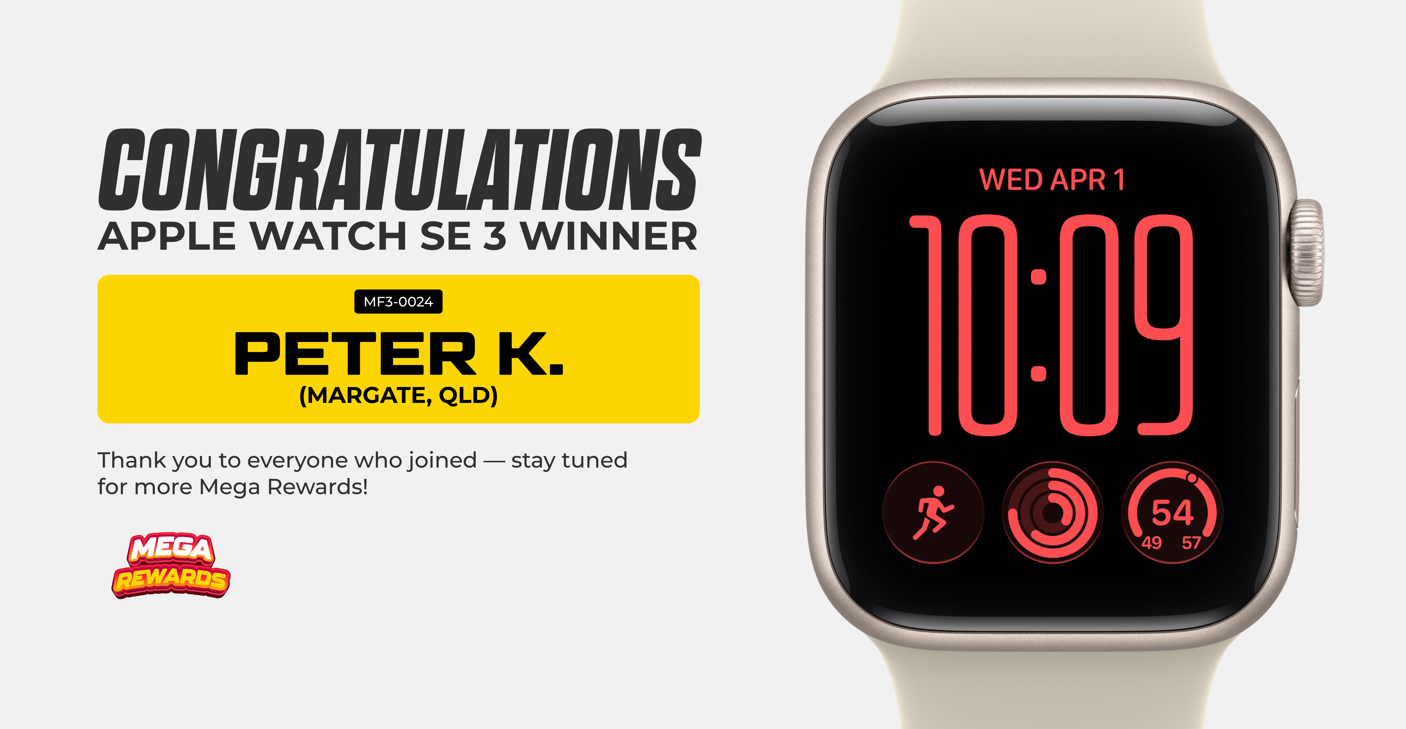 MEGA FRIDAY | Win an Apple Watch SE 3 With Mega Rewards