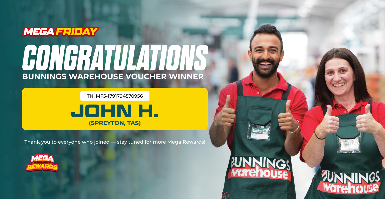 Mega Friday | Bunnings Warehouse Voucher Giveaway
