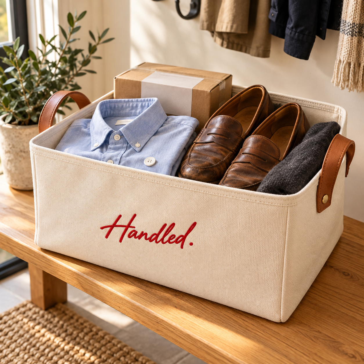 The Handled Bin for returns and errands