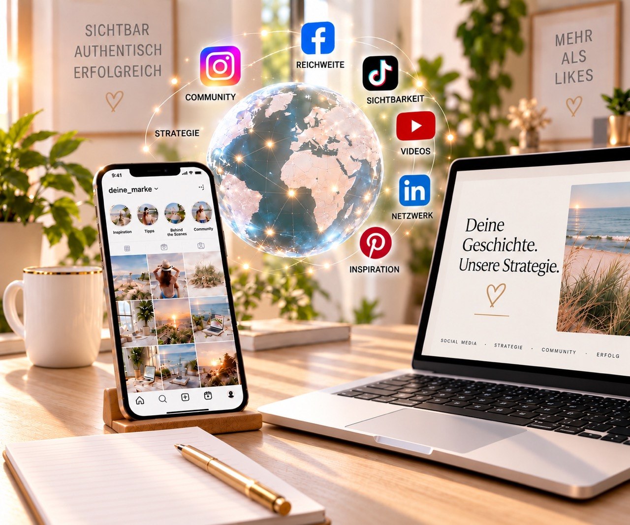 Unterstützung bei Social Media als Zusatzleistung