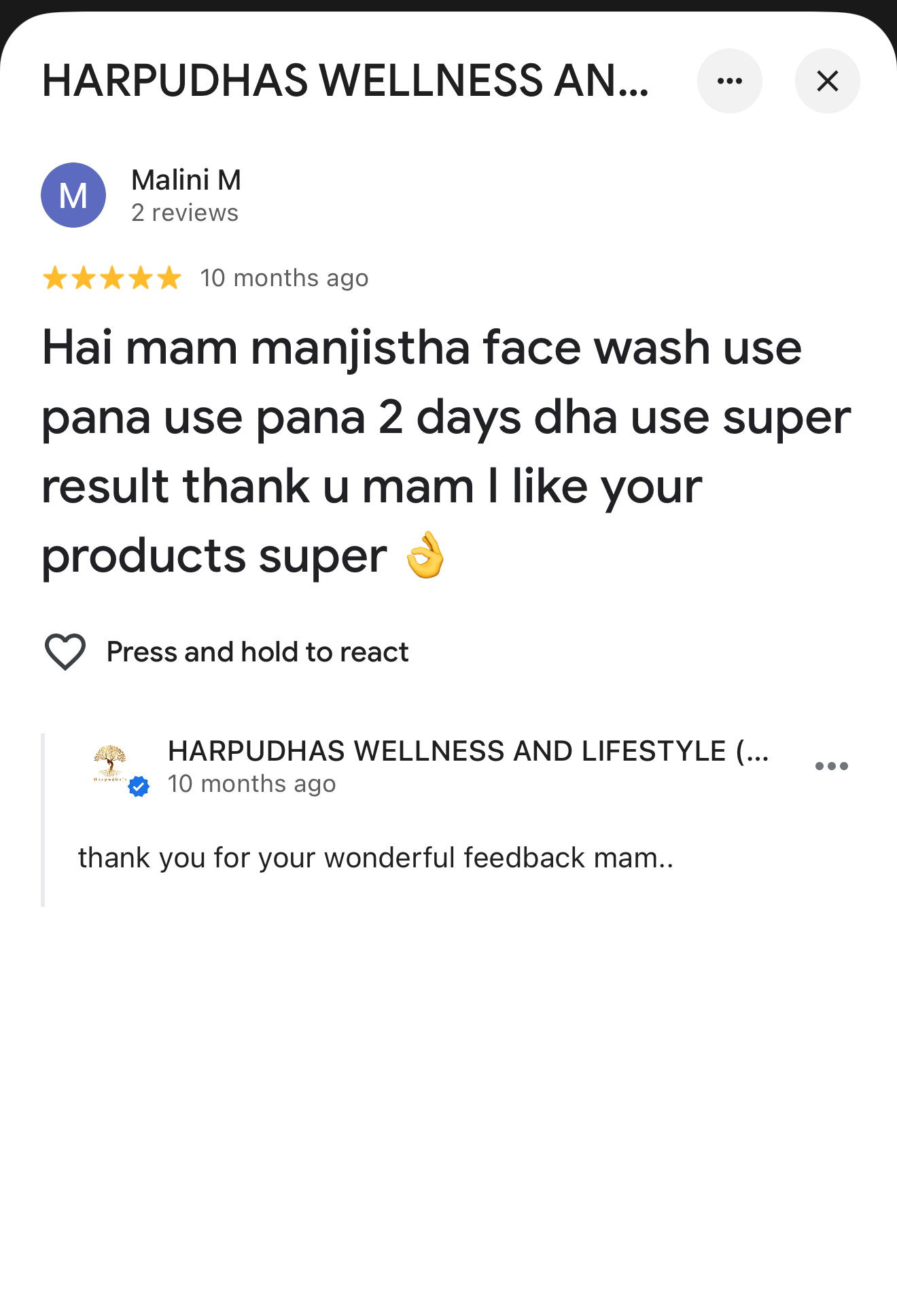 Customer Review 1