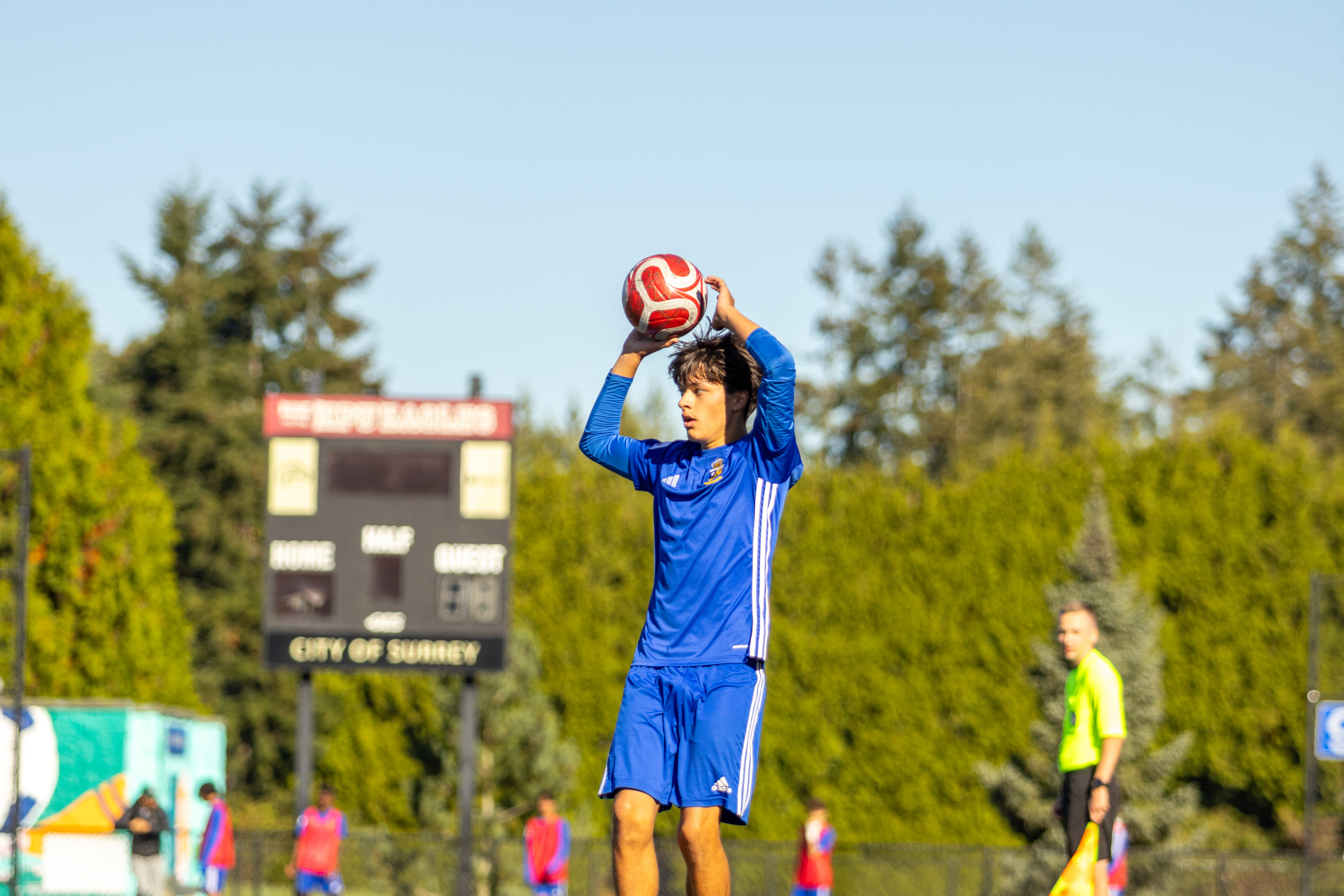 Action shot from the sidelines
