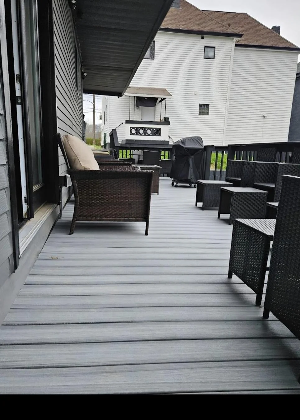Low maintenance composite decking installed.