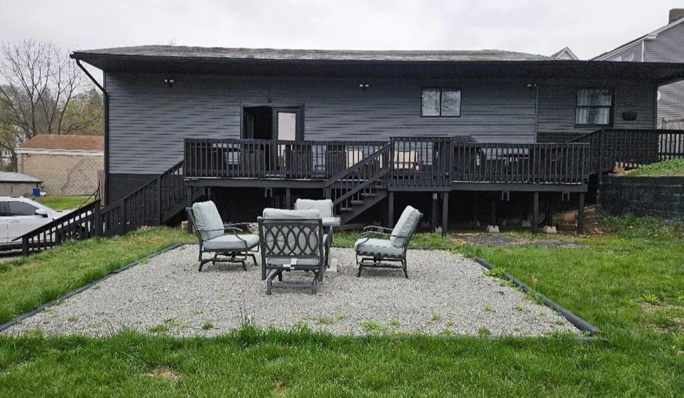 Deck rebuild from old wood to new composite
