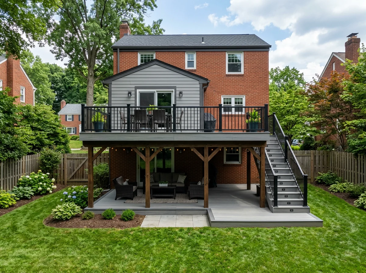 Example: the same home finished with a double decker deck