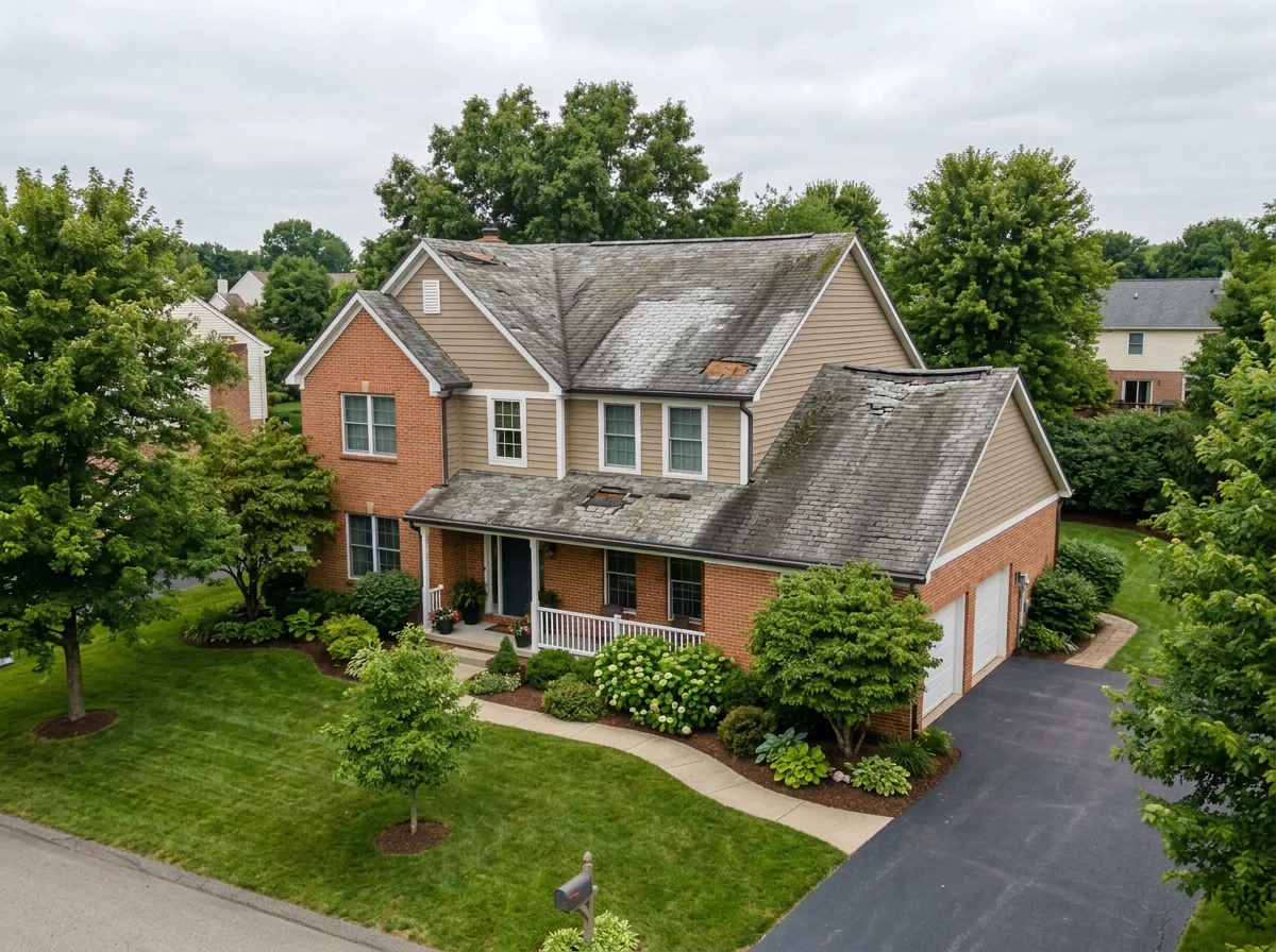 Example: a home before a metal roofing system is installed