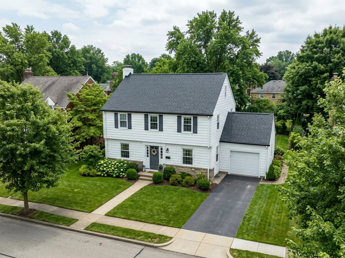 Example: the same home finished with architectural shingle roofing