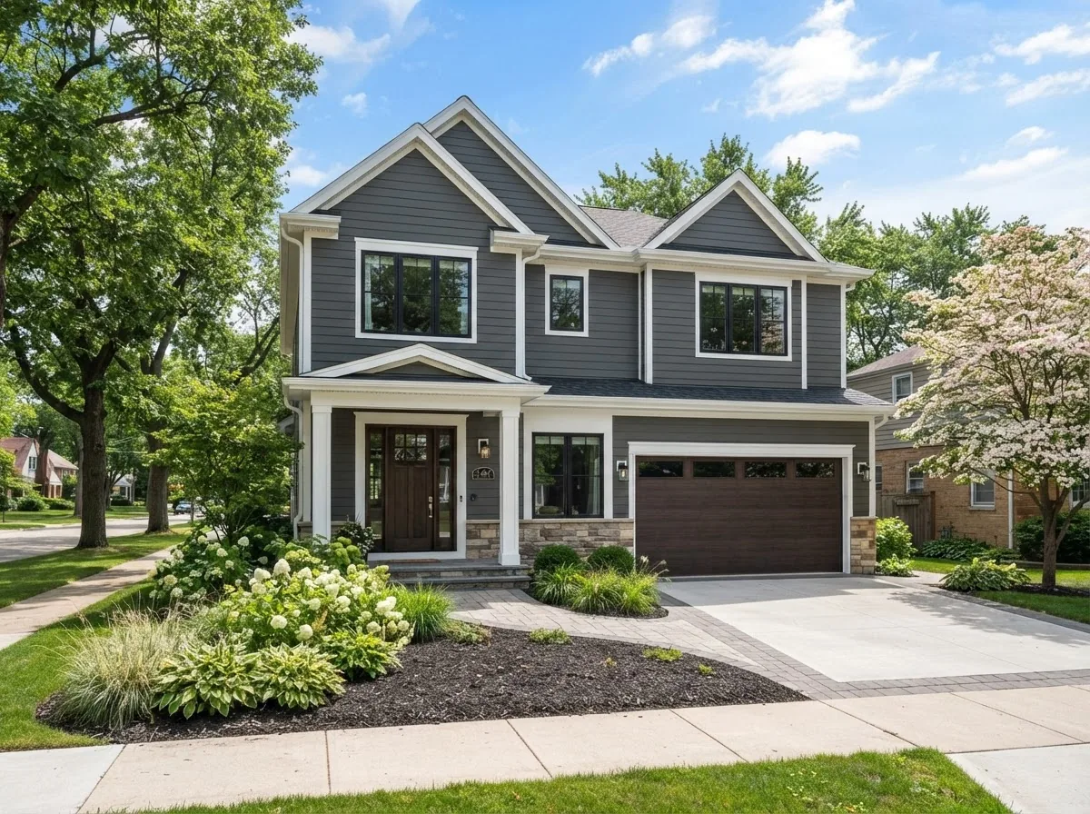 Placeholder: home with fresh siding installation