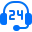 24/7 hotline helpdesk icon