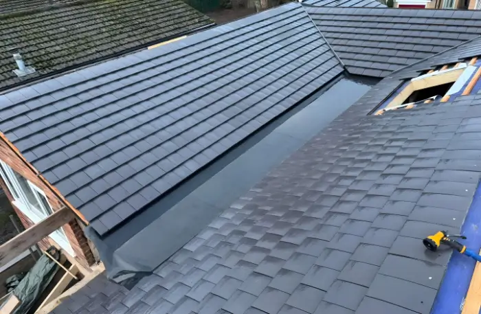 ariel view image of a new roof