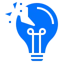 broken bulb icon