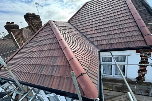 back view of a roof