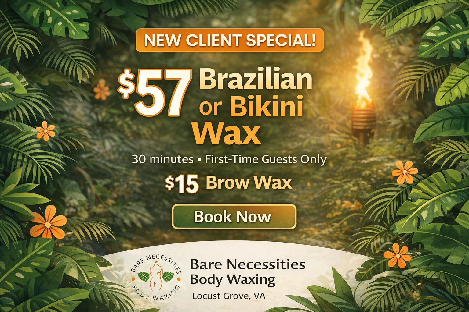 Bare Necessities Body Waxing New Client Specials