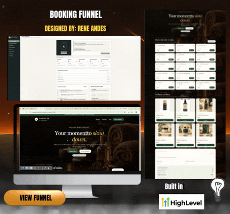 Massage booking page preview