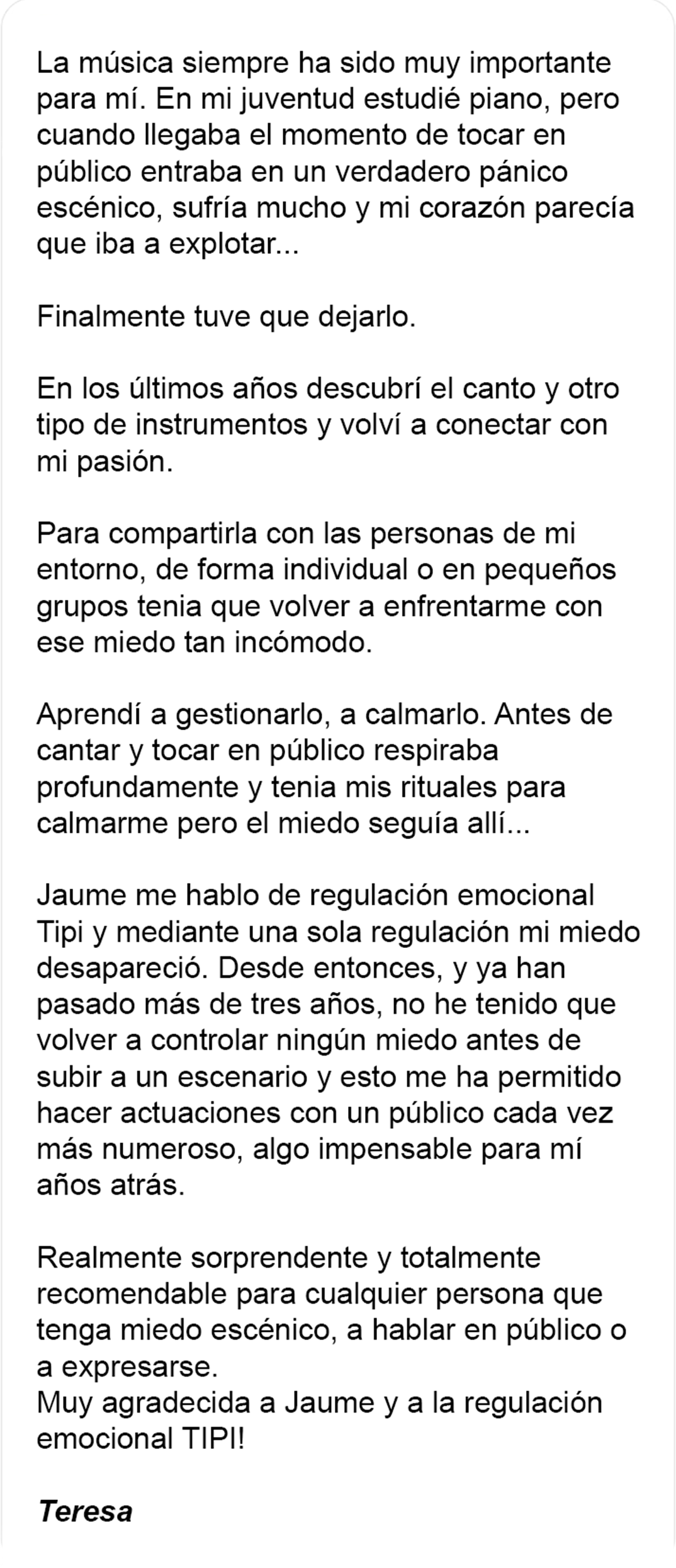 Testimonio