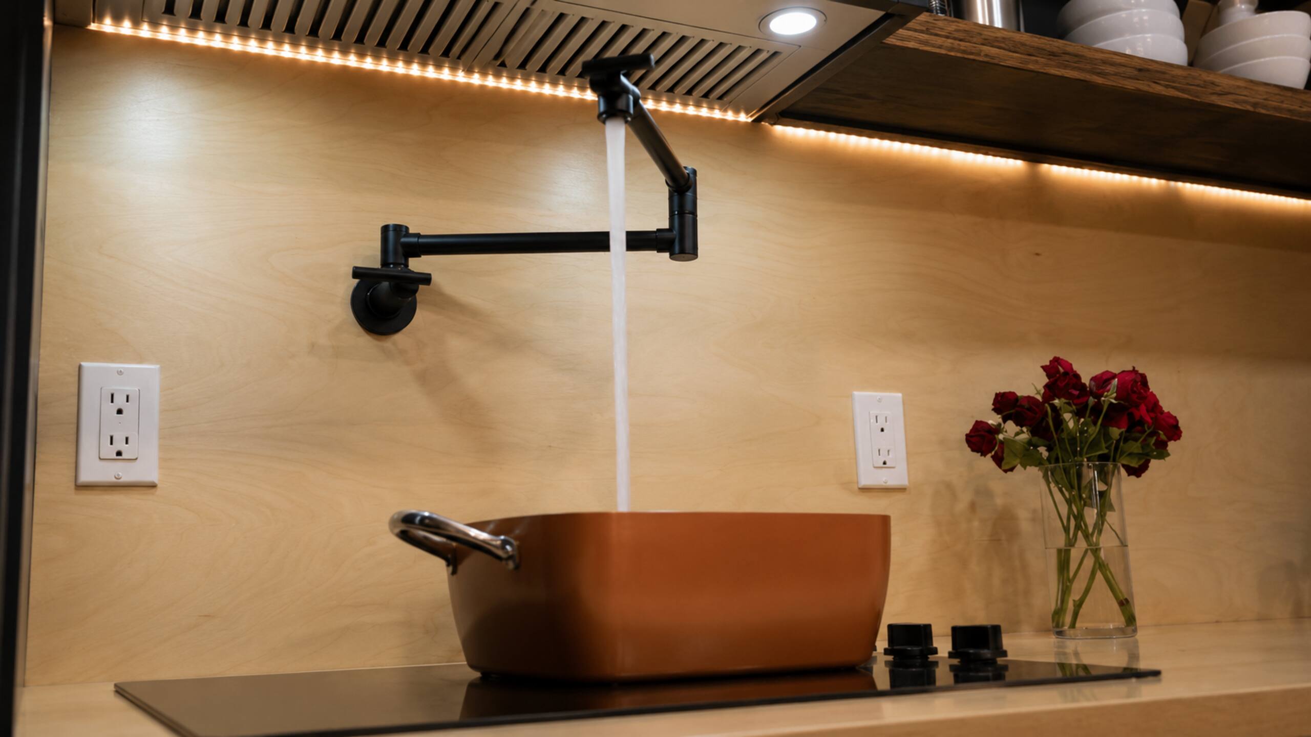 Kitchen details with Keurig coffee machine at Concrete Rose