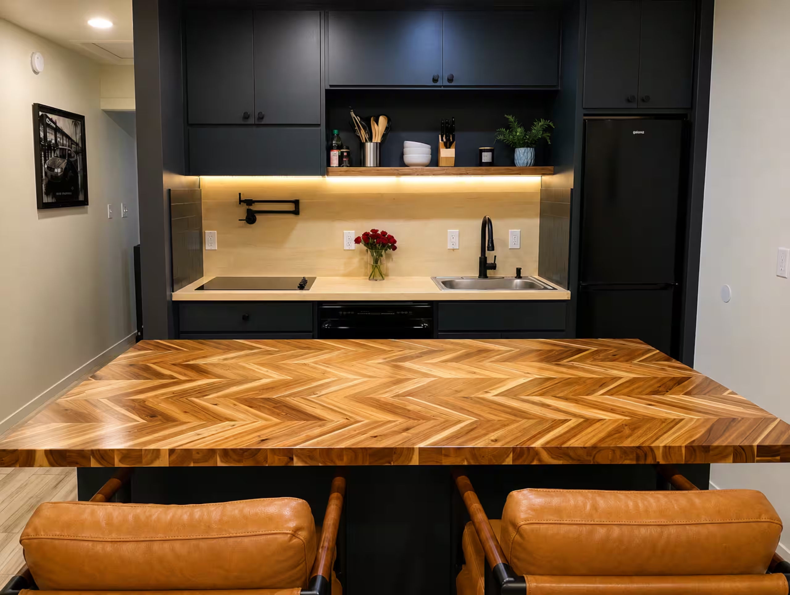 Modern kitchen with electric stove and dishwasher in Montgomery STR