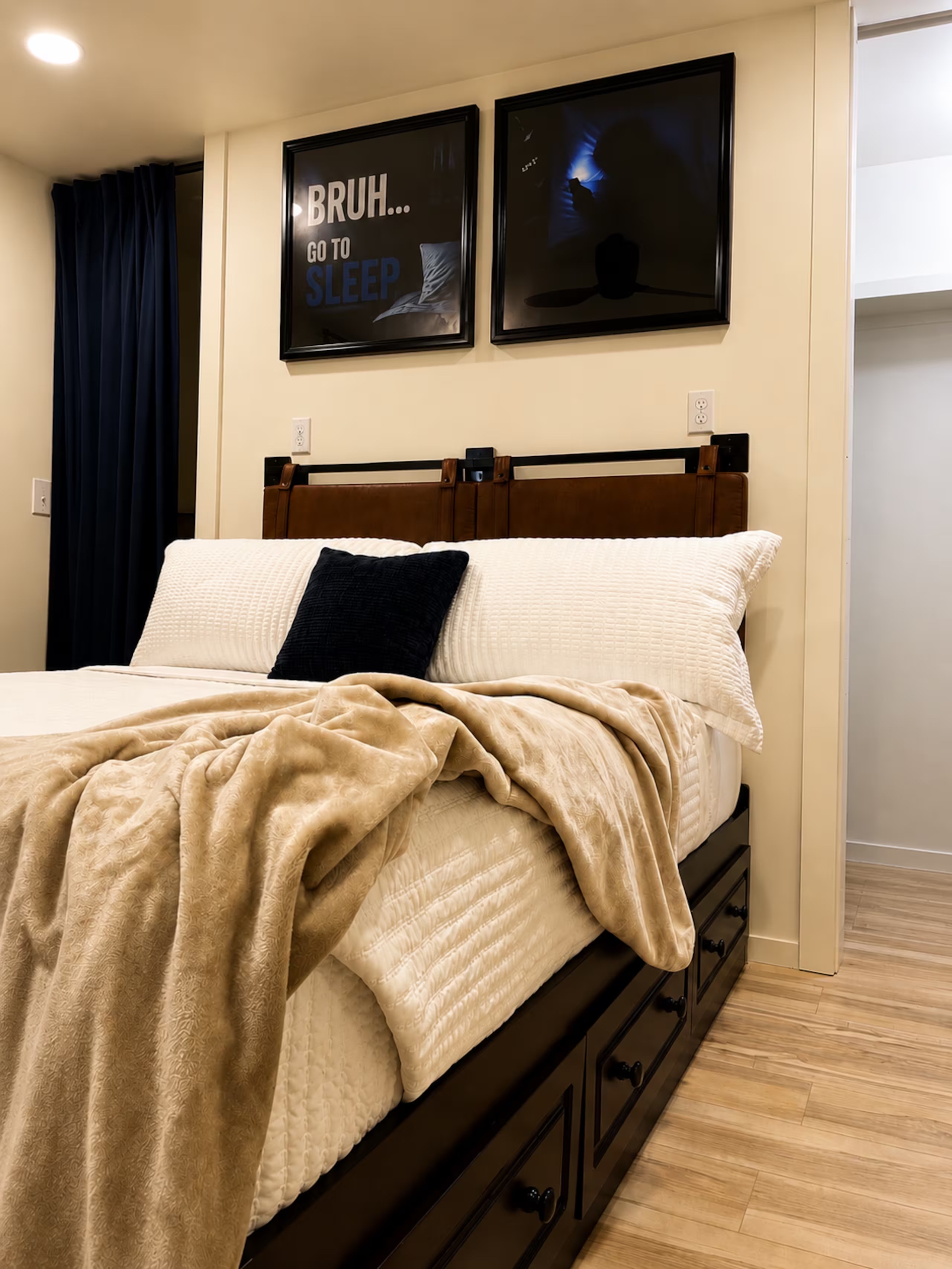 Comfortable queen bed in luxury short-term rental Montgomery AL